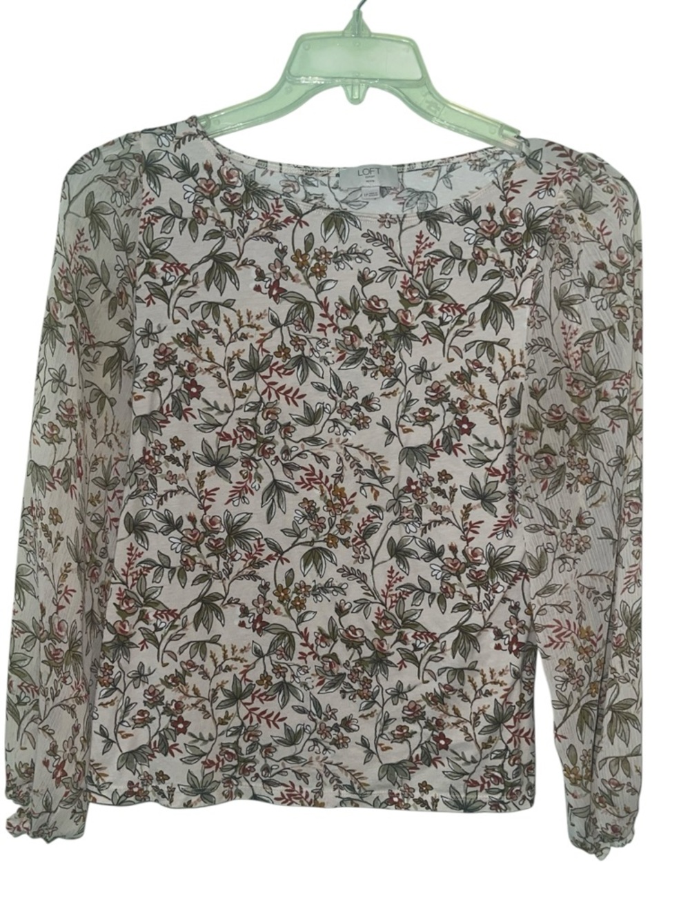 Loft floral blouse. Size LP GUC - Picture 2 of 8